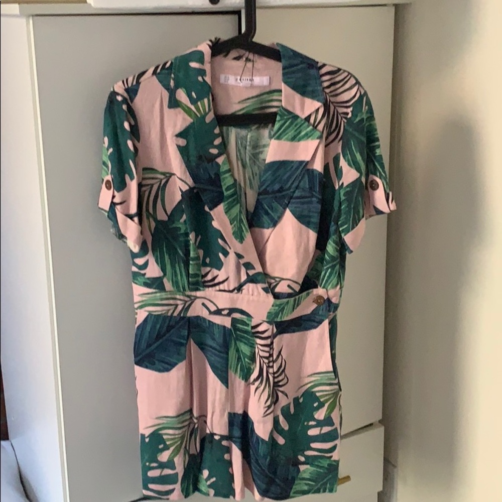 Miss Selfridge Tropical Print Romper